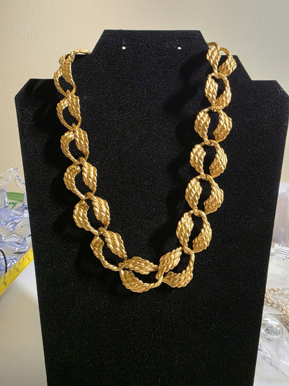 Anne Klein Vintage Gold-Tone Braided Link Necklace - Elegant Women’s Jewelry